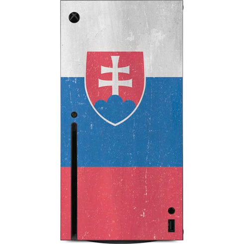Slovakia Flag Distressed Xbox Series X Console Skin